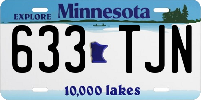 MN license plate 633TJN