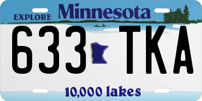 MN license plate 633TKA