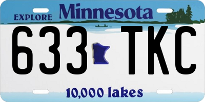 MN license plate 633TKC