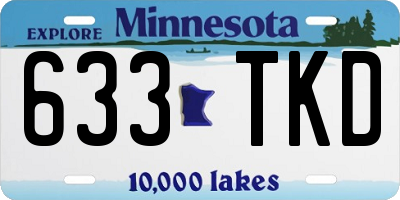 MN license plate 633TKD