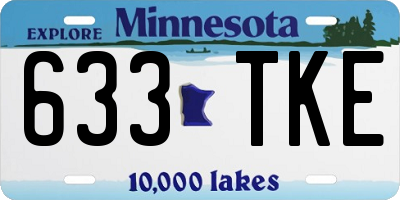 MN license plate 633TKE