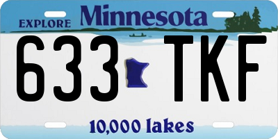 MN license plate 633TKF