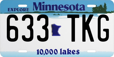MN license plate 633TKG
