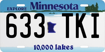 MN license plate 633TKI