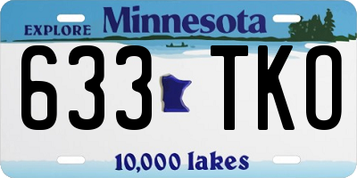 MN license plate 633TKO