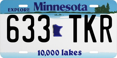MN license plate 633TKR