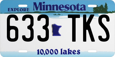 MN license plate 633TKS