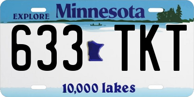MN license plate 633TKT