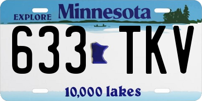 MN license plate 633TKV