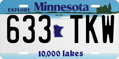 MN license plate 633TKW