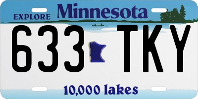 MN license plate 633TKY