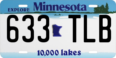 MN license plate 633TLB