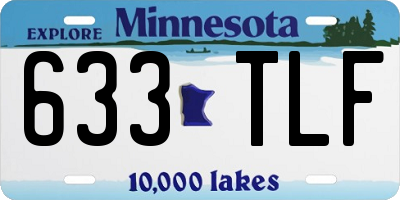 MN license plate 633TLF
