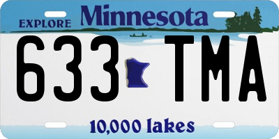 MN license plate 633TMA
