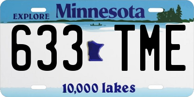 MN license plate 633TME
