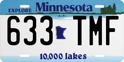 MN license plate 633TMF