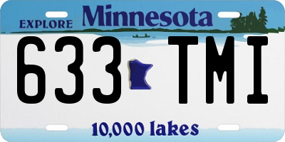 MN license plate 633TMI