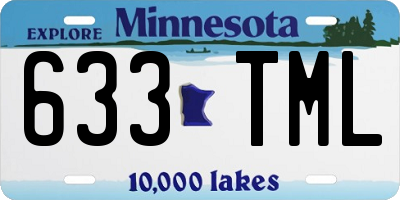 MN license plate 633TML