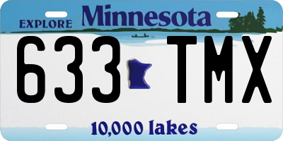 MN license plate 633TMX