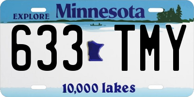 MN license plate 633TMY