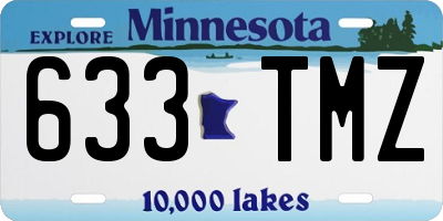 MN license plate 633TMZ