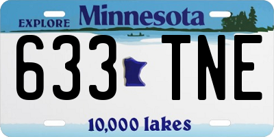 MN license plate 633TNE