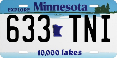 MN license plate 633TNI