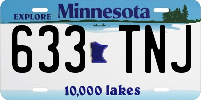 MN license plate 633TNJ