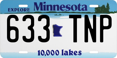 MN license plate 633TNP