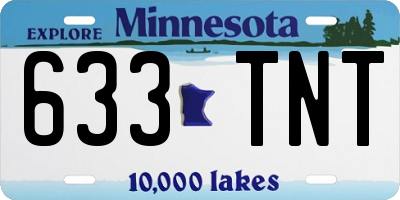 MN license plate 633TNT