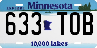MN license plate 633TOB