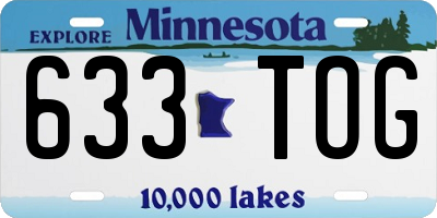 MN license plate 633TOG