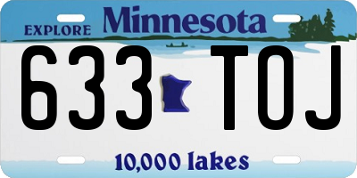 MN license plate 633TOJ
