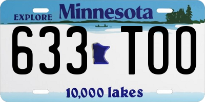 MN license plate 633TOO