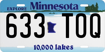 MN license plate 633TOQ