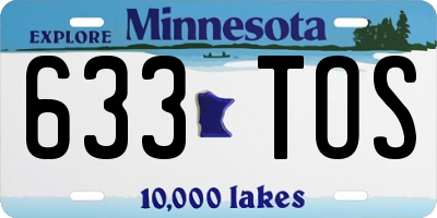 MN license plate 633TOS