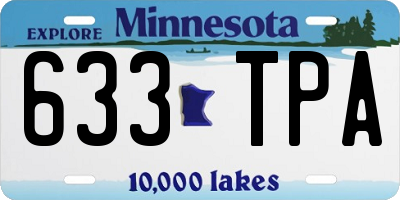 MN license plate 633TPA