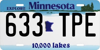 MN license plate 633TPE
