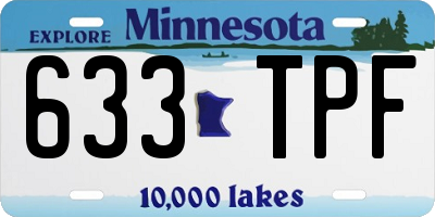 MN license plate 633TPF