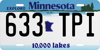 MN license plate 633TPI