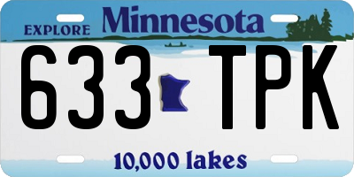 MN license plate 633TPK