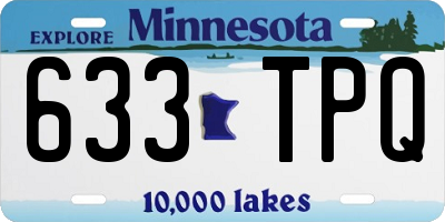 MN license plate 633TPQ