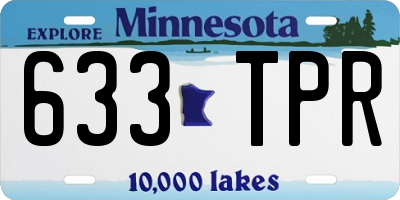 MN license plate 633TPR