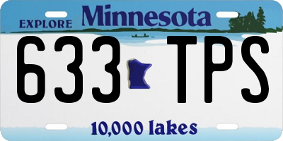 MN license plate 633TPS