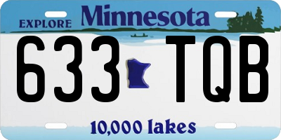 MN license plate 633TQB