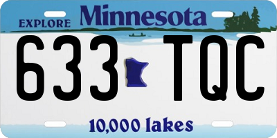 MN license plate 633TQC