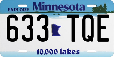 MN license plate 633TQE