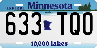MN license plate 633TQO