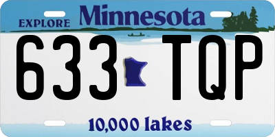 MN license plate 633TQP