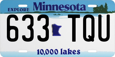 MN license plate 633TQU